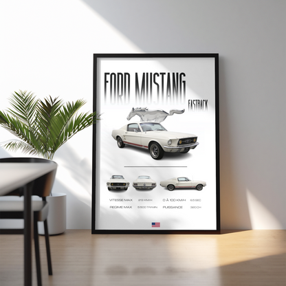 Poster Ford Mustang Fastback 1967 TrendWalls